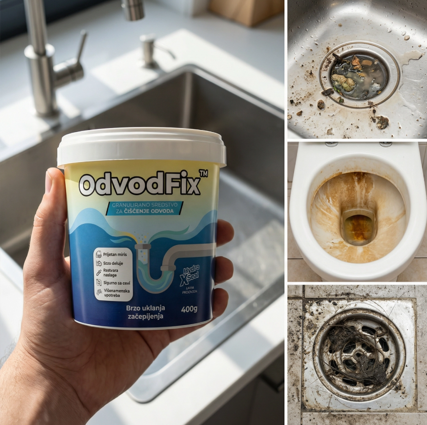 Zaboravi na majstore - Moćne granule za odčepljivanje svih odvoda! (1+1 GRATIS)