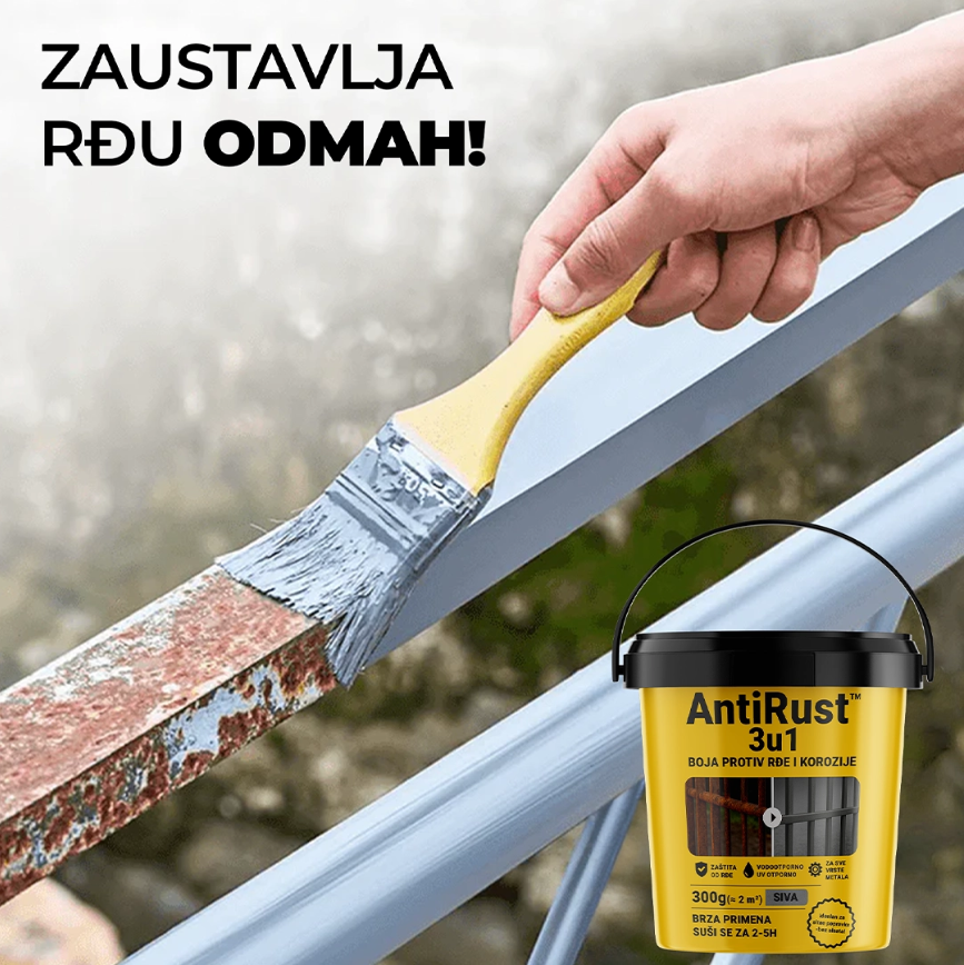 Rešite se rđe jednim potezom - Boja koja topi koroziju i vraća sjaj!